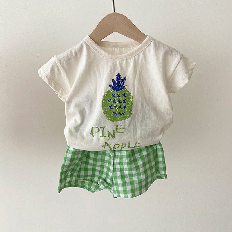 Baby Pyjamas Sets Baumwolle Kind Pyjamas Kleinkind Sommer Ärmellose Baby Nachtwäsche Pyjamas Kinder Cartoon Homewear Kleidung