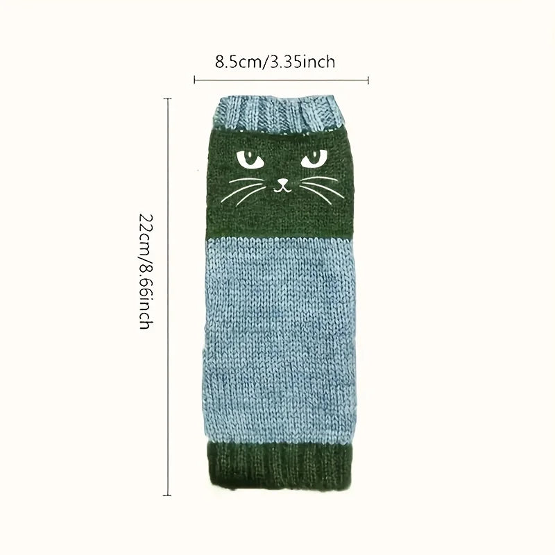 Thermo-Winterhandschuhe, warme süße Katze, fingerlose Handschuhe, Halloween, Weihnachten, Unisex, Anti-Kälte, verdickte Touchscreen-Fäustlinge