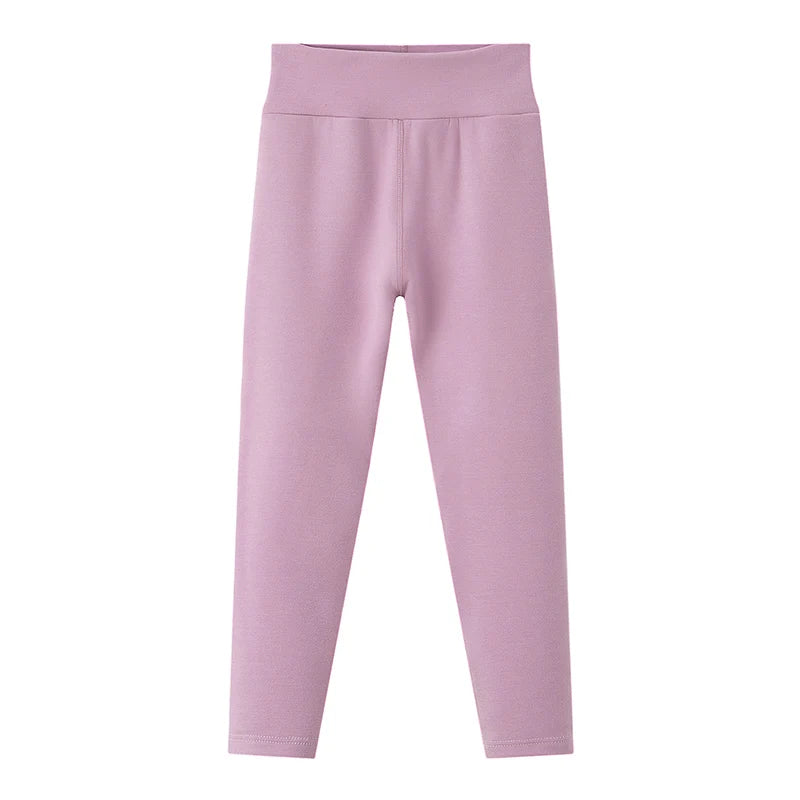 3/1-teiliges Set für Herbst und Winter, Kinder, einfarbig, mittelhohe Taille, dicke Leggings, Jungen und Mädchen, Fleece, warme Freizeithose