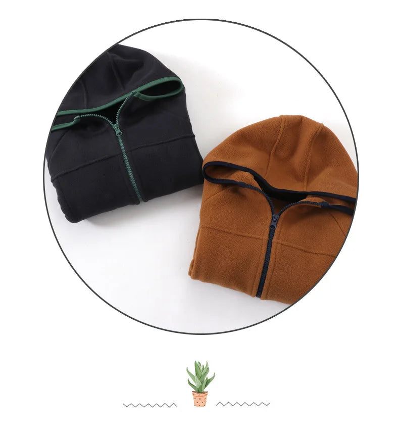 Kinder-Fleecejacke, Herbst und Winter, lässig, warm, für Teenager, Jungen und Mädchen, mit Kapuze, Oberbekleidung, antistatisch, winddicht, gemütlich, Kinderoberteile
