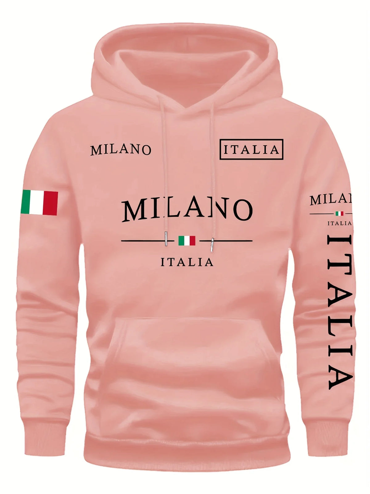 ITALIA MILANO Herren Damen Hoodie Outdoor Street Casual Sport Urlaub Trend Frühling Herbst Winter Paar Sweatshirt Top Kleidung