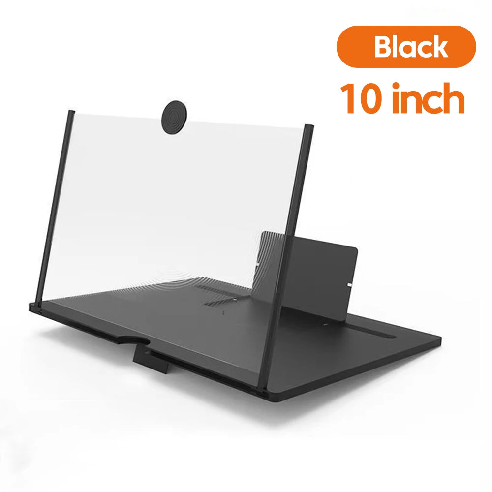 12/10 inch Phone Screen Magnifier Phone Holder Mobile Phone HD Portable Phone Screen Video Magnifier Stand Bracket