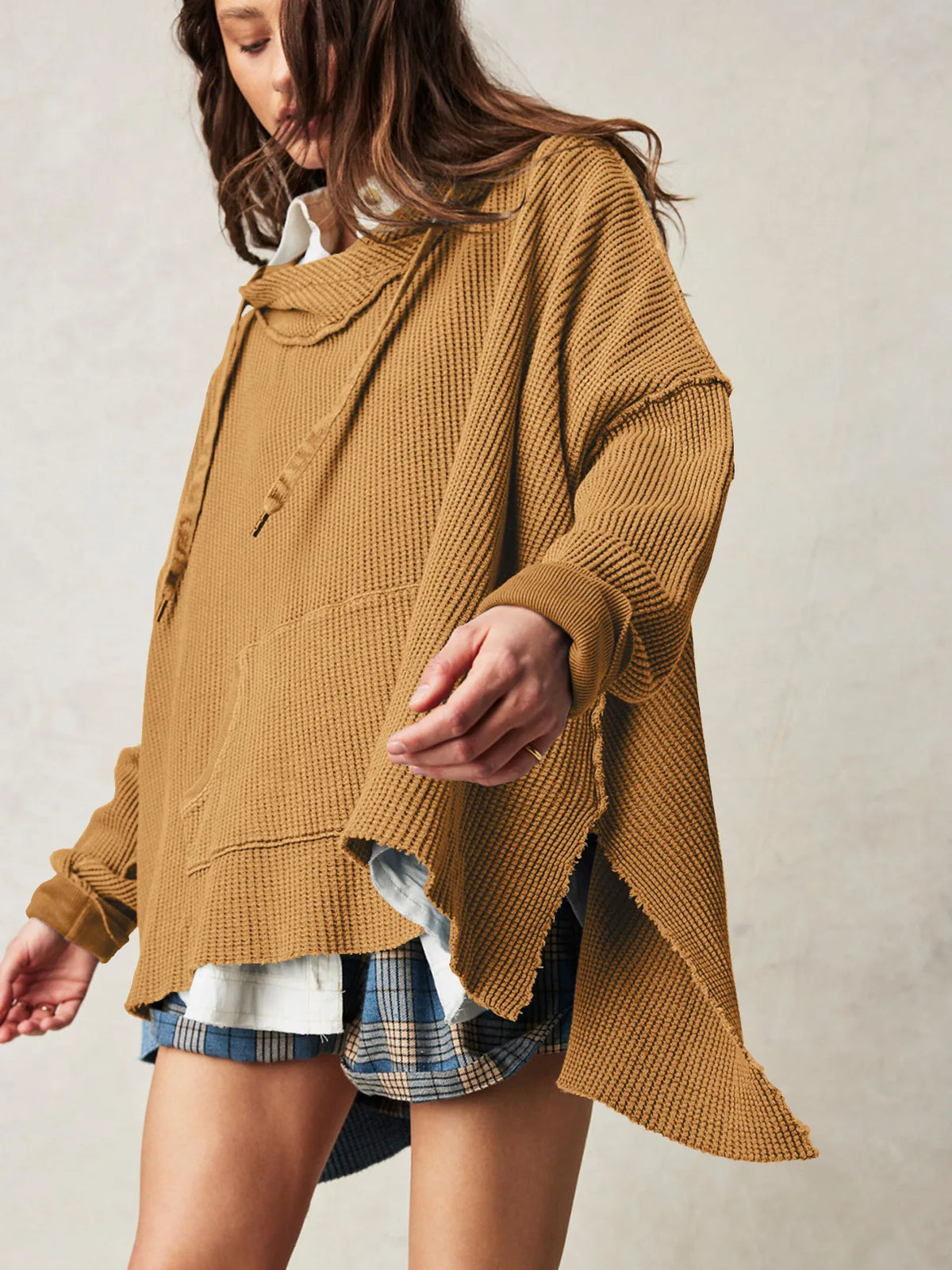Extra große lose einfarbige Tasche modische vielseitige Pullover Pullover Herbst Mode neue Abbigliamento Donna Pull Hiver Femme