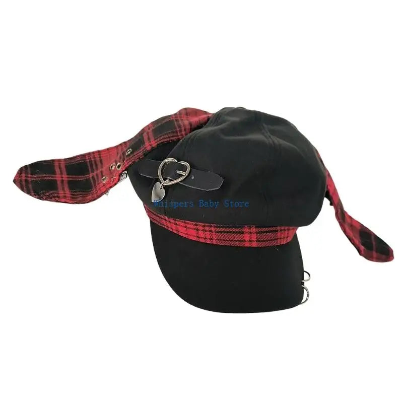 U90E Baskenmütze, Ohren, Malermütze, Cabbie-Mütze, Metall-Charm, Opa-Mütze für Herbst und Winter