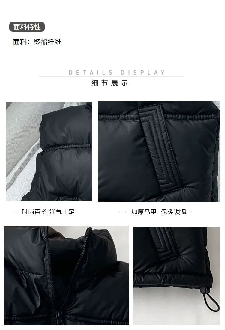 Herbst Winter Neue Jungen Mädchen Weste Einfarbig Dicke Warme Daunen Baumwolle Zipper Weste Für 3-12 Jahre Teen kinder Casual Oberbekleidung