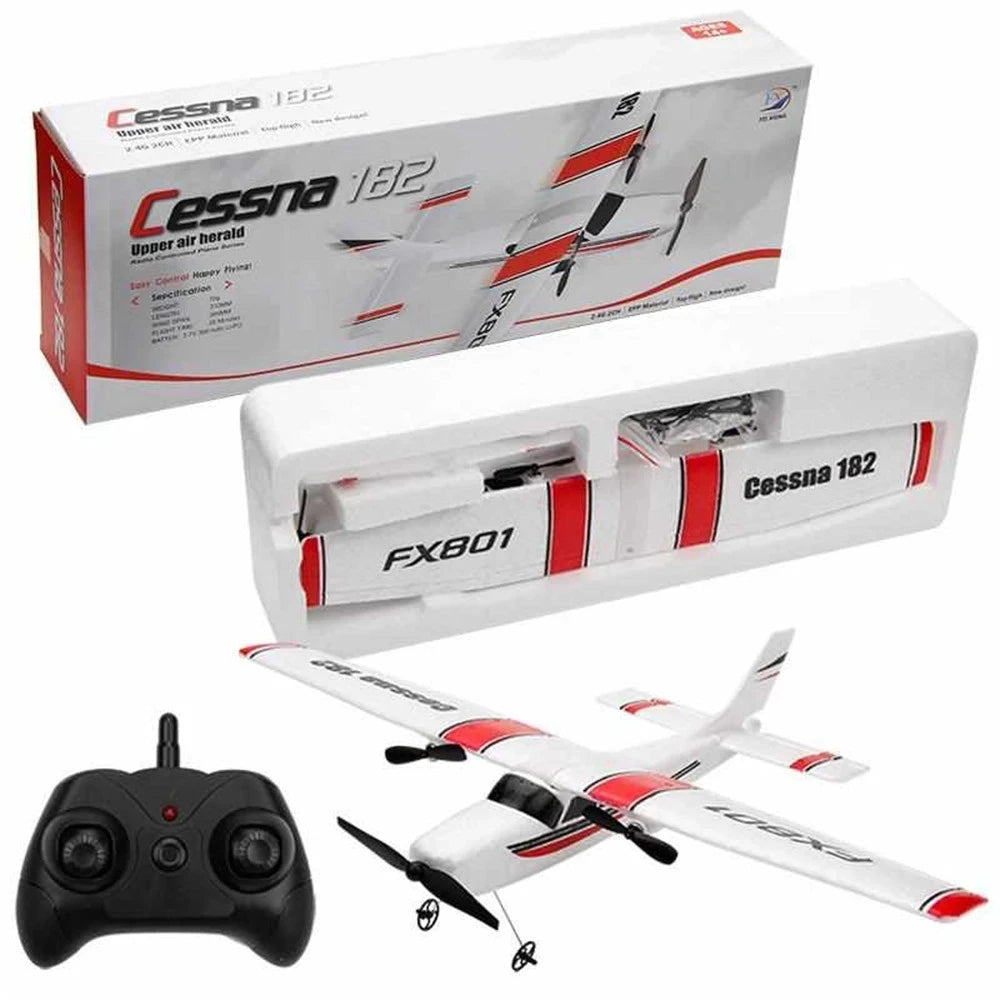 FX801 RC Flugzeug EPP Schaum 2,4G 2CH RTF Fernbedienung Spannweite Flugzeug Feste Spannweite Flugzeug Spielzeug Geschenke für Kinder Kinder