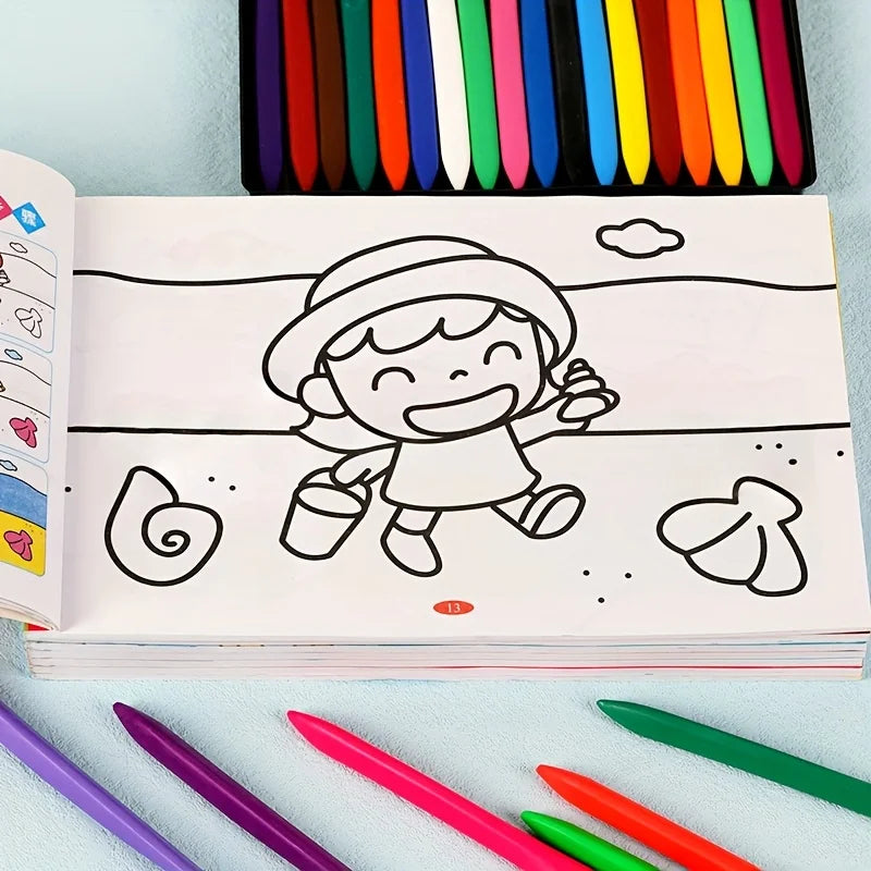 Malbuch für Kinder – Doodle-Zeichenbuch, Geburtstags- und Feiertagsgeschenk, Zeichen- und Malbuch der Einstiegsstufe für Kinder, chinesische Version