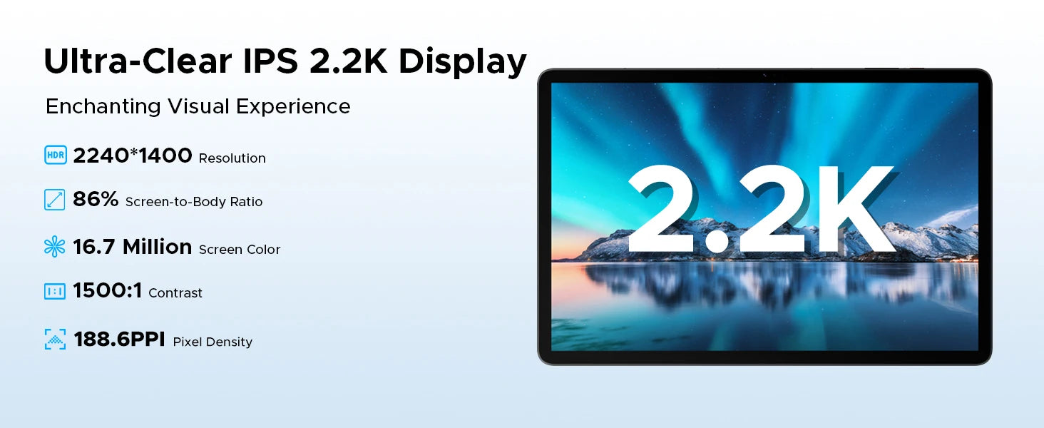 DOOGEE Tablet-PC 2-in-1 Tab E3 Max Gmini AI 14-Zoll-Bildschirm 2.2K Akku mAh Android 16 48GB (8 + 40) 256 GB Helio G100 AI Tablet