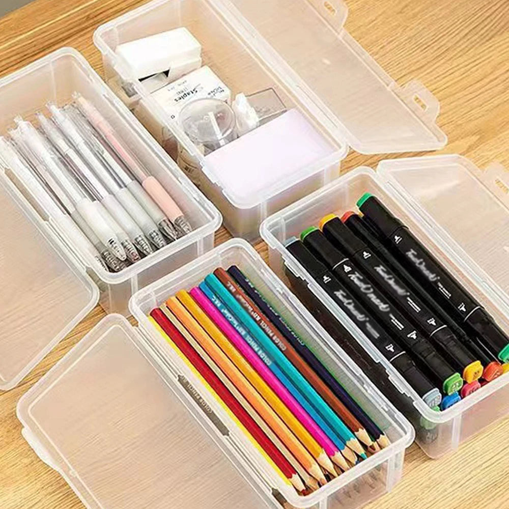 1 Stück durchscheinendes Federmäppchen, großes Fassungsvermögen, leicht, praktisch für Schulbedarf, Aufbewahrung, Stiftbox, Organizer-Box