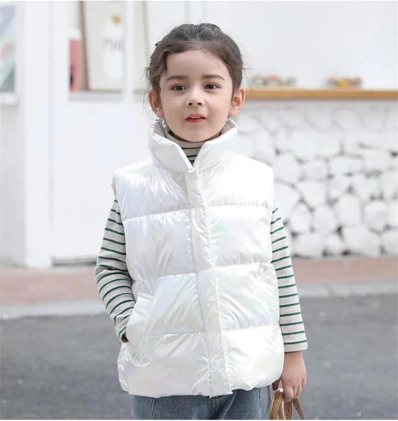 2023 mädchen Unten Westen 3-14 Jahre Alte Kinder Kleidung Für Mädchen Jungen Warme Oberbekleidung Mantel Herbst Mode Teenager kinder Jacken Weste