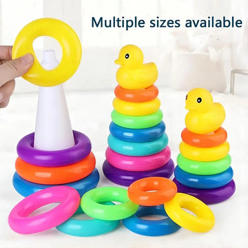 Montessori-Babyspielzeug, rollender Ballturm, Montessori-Lernspiele für Babys, Stapelbahn, Baby-Entwicklungsspielzeug, 1, 2, 3 Jahre