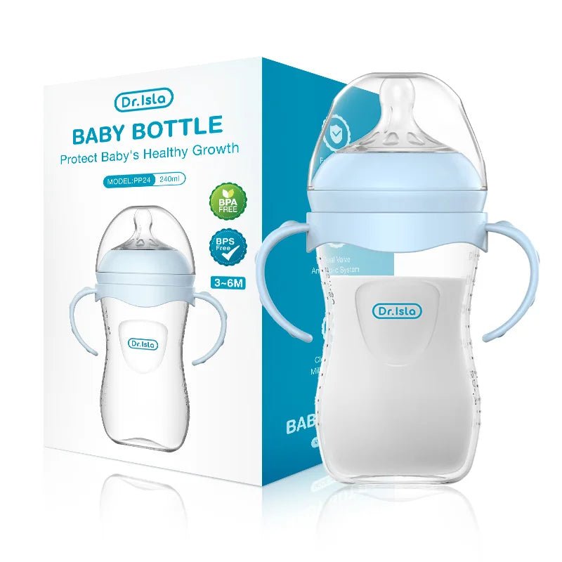 Baby PP Bottle 150/240/330ML Newborn Baby Bottle with Handle Milk Bottle Newborn Baby Bottles Feeding Accessories BPA-Free