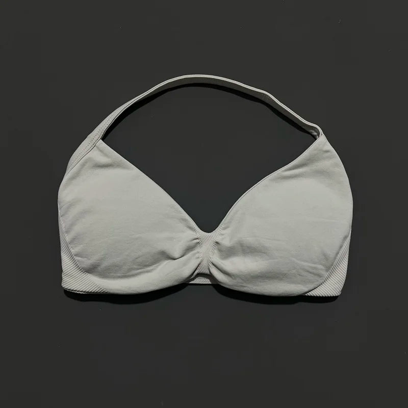 Sport-BH mit Trägern, Yoga-Unterwäsche, Damen-Gymnastik-Top, Lauftraining, rückenfreier BH, hohe Unterstützung, aktive Kleidung, Fitness, Workout, Neckholder