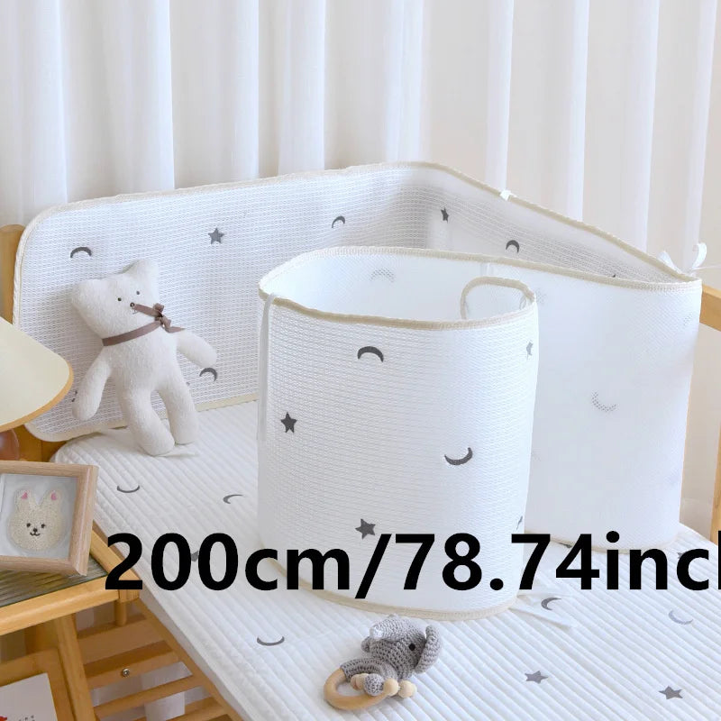 Atmungsaktiver Babybett-Stoßschutz, Babyzimmer-Dekoration, Schutz für Babyköpfe, Kollisionspräventionsausrüstung, Babybettwäsche