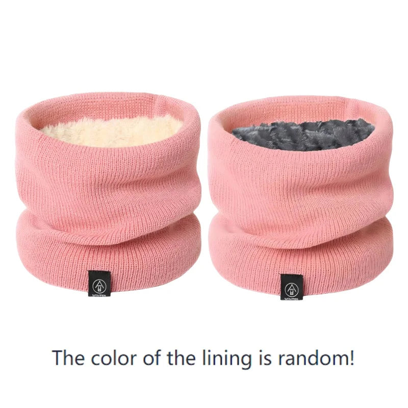 Mode Frauen gestrickte Schal solide Cashmer wie Winter Snood Schals Dame warm Wolle Pelz dick Unisex Männer Hals Schals Ring