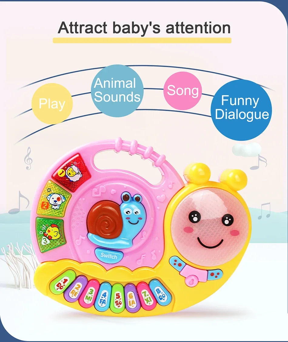 Baby-Musikspielzeug mit Tierklang, Kinder-Klaviertastatur, elektrisches blinkendes Musikinstrument, frühes Lernspielzeug für Kinder