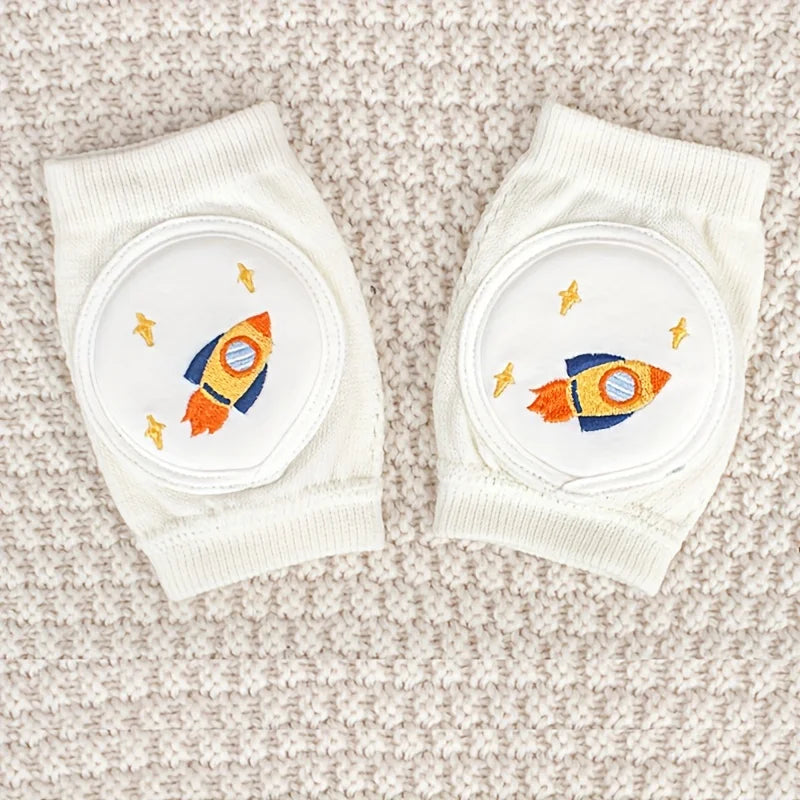 Baby-Knieschützer, leichter Sommerstil, hilft beim Krabbeln lernen, Anti-Fall, gesticktes Mesh-Design, Krabbelschutzausrüstung, elastische Schwamm-Ellbogenschützer.