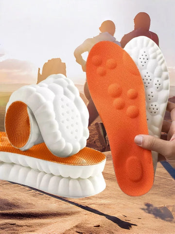 Sport-Latex-Einlegesohlen Weiche Hochelastische Schuhpolster Orthopädische Atmungsaktive Deodorierende Stoßdämpfende Kissen-Einlagen mit Gewölbestütze