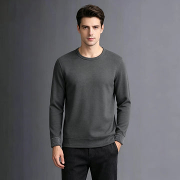 CHUANGERM Herren Herbst Winter Mode Rundhals Warme Langarm Thermo-Unterwäsche T-Shirt Unterhemd