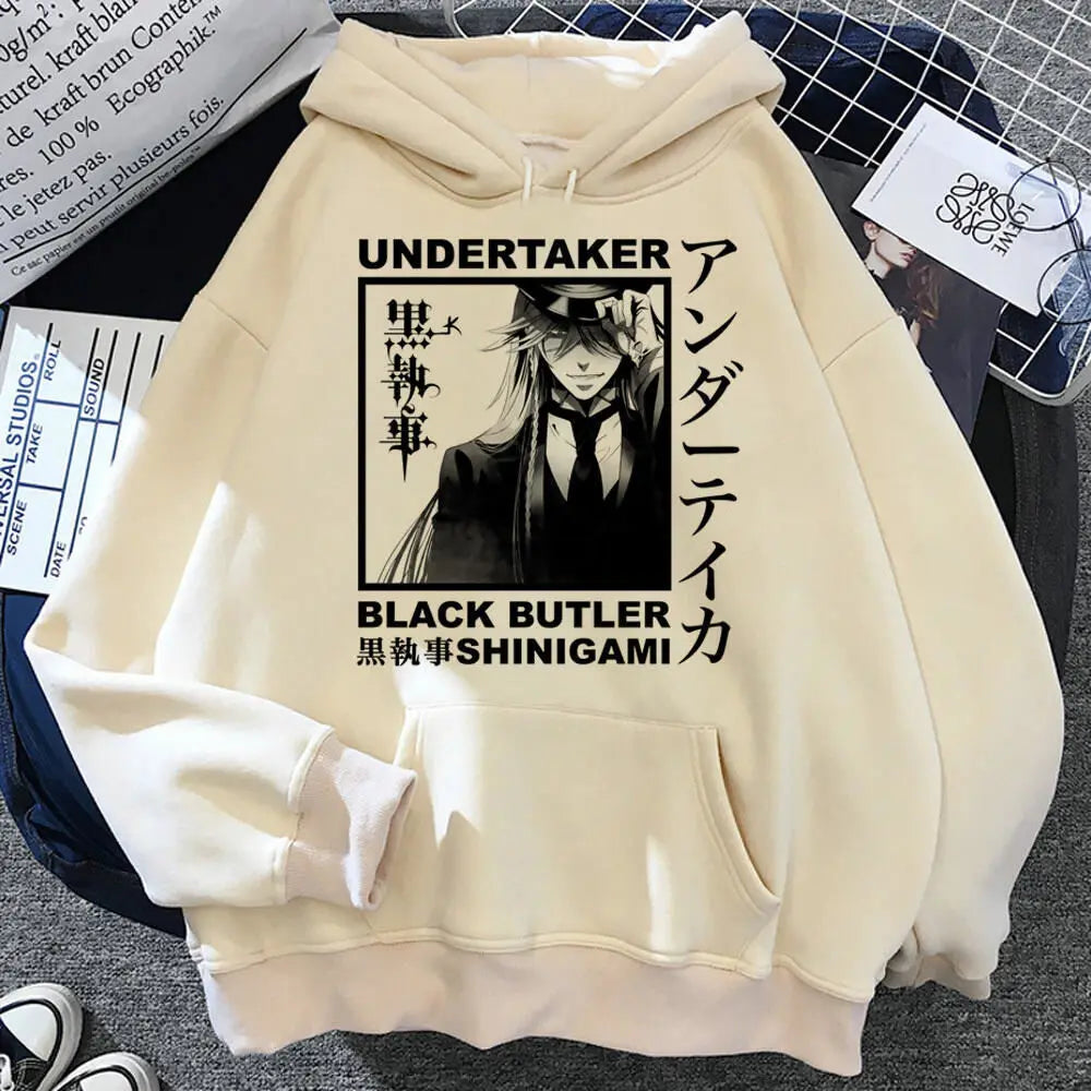 Black Butler Hoodie Kawaii Anime Pullover gemusterte Kleidung für Teenager elegante weibliche Sweatshirts Trainingsanzüge gemusterter Designer