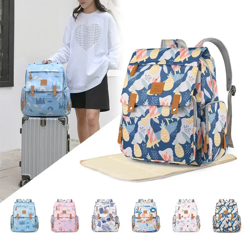 Mama Tasche Nylon gedruckt Mode multifunktion ale Mutter und Baby Taschen gehen Baby Reisen große Kapazität Mutter Tasche Wickelt aschen bebe