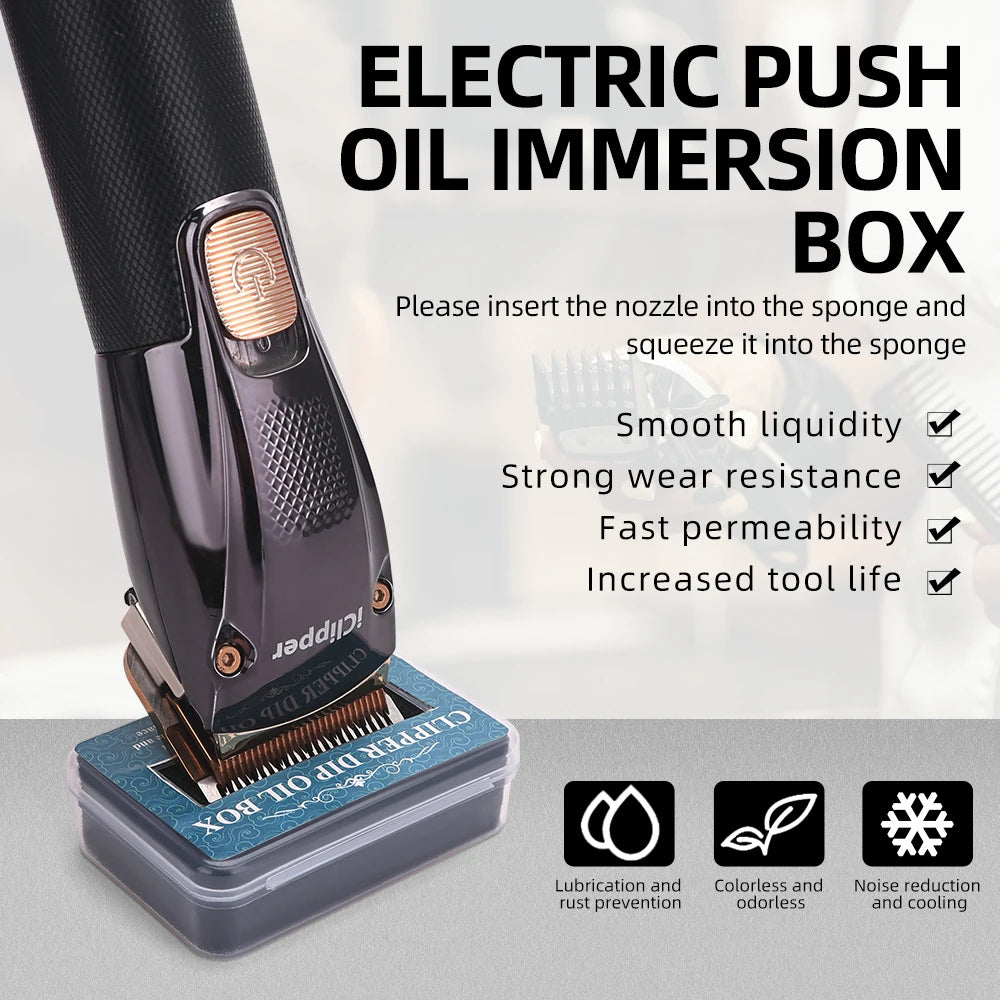 Lubricant Clipper Oil Box For Hair Blade Oil Blade Rust Prevention Protection Repair Electric Push Barbershop Oil Storage Box