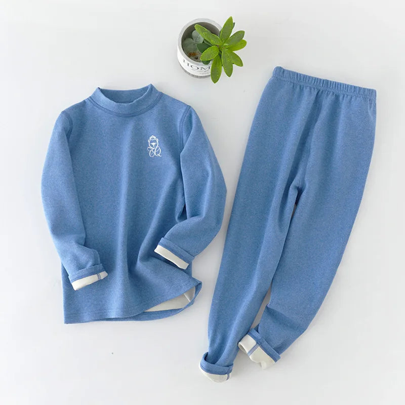 3-14 Jahre Kinder Kleidung Sets Herbst Winter Thermo-unterwäsche Anzug Mädchen Jungen Pyjama Sets Teenager Kleidung Keine Spur warme Nachtwäsche