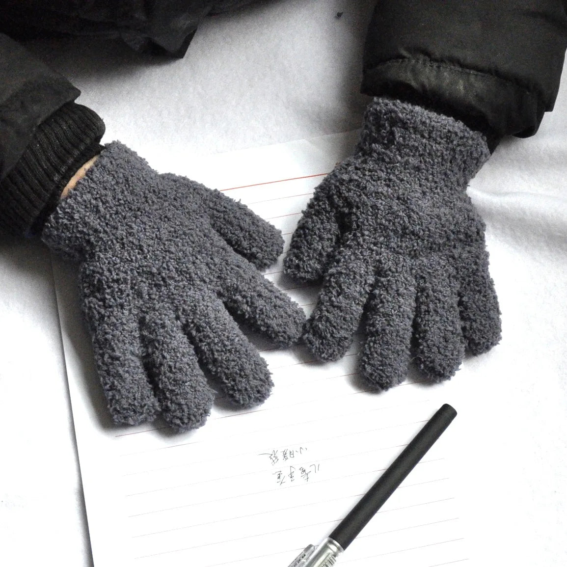 Kinder Handschuhe Für 3-6 Jahre Alte Winter Kinder Korallen Fleece Verdicken Baby Plüsch Pelzigen Volle Finger Handschuhe Weichen handschuhe Warm Halten