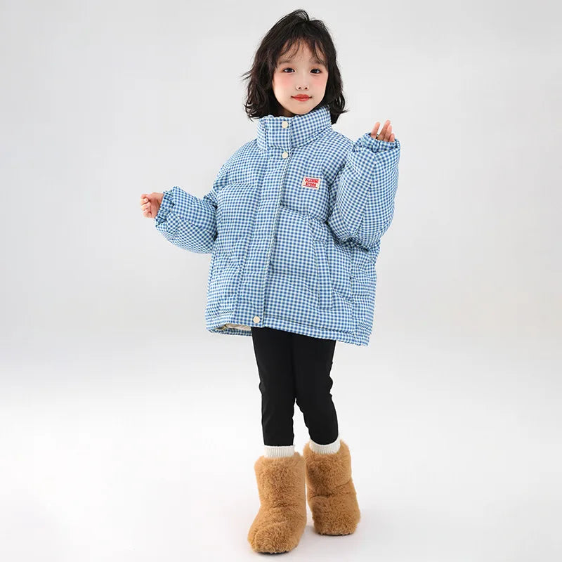 Kinder Verdicken Mantel Mädchen Warme Parka Winter Baumwolle Gefütterte Jacken Herbst Kinder Lange-sleeve Oberbekleidung Teen Zipper Tops 5-14Y