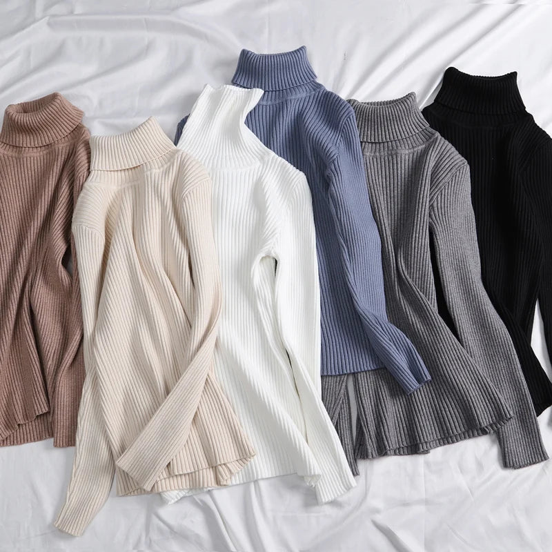 Heliar Damen-Herbstpullover mit Rollkragen, gestrickte, weiche Pullover, Kaschmirpullover, einfache, weiche Pullover für Damen, 2026, Herbst und Winter