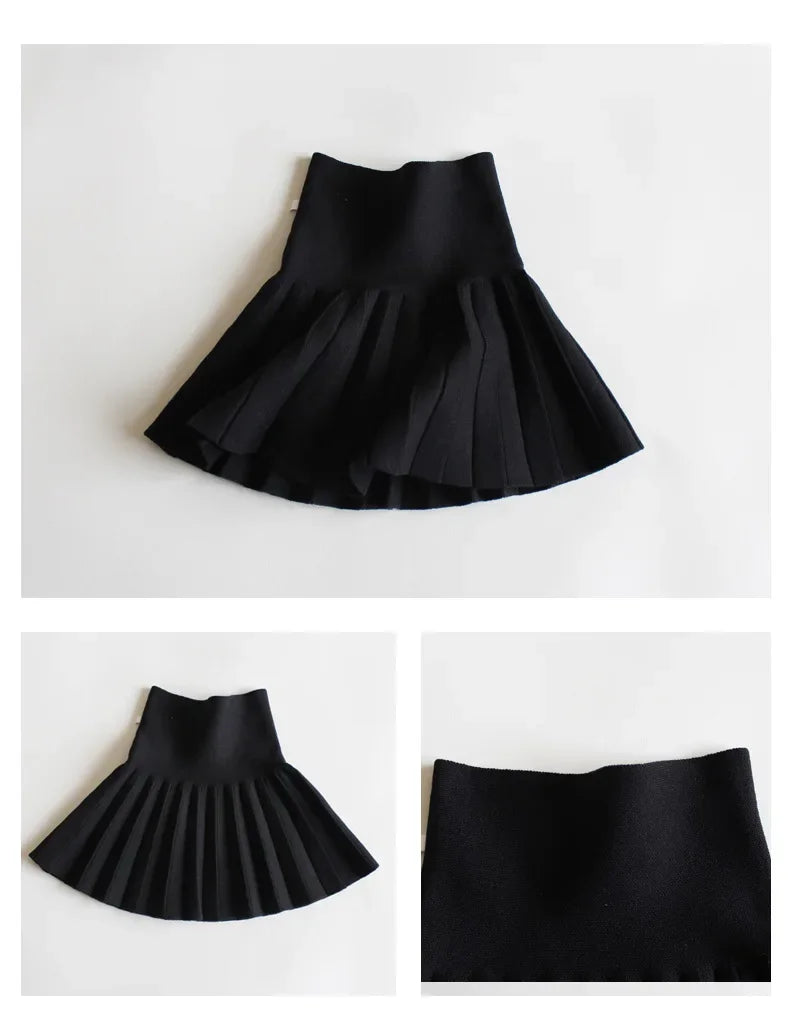 Kids Knit Tutu Pleated Skirt