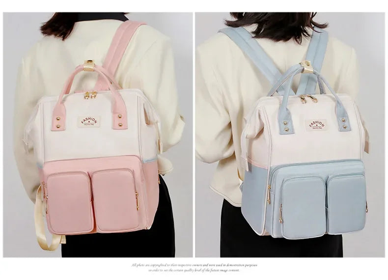 Multifunktionale Mama-Taschen mit großem Fassungsvermögen für Ausflüge, Reiserucksack, wasserdicht, tragbar, Mutter- und Babytasche, Damen-Rucksack