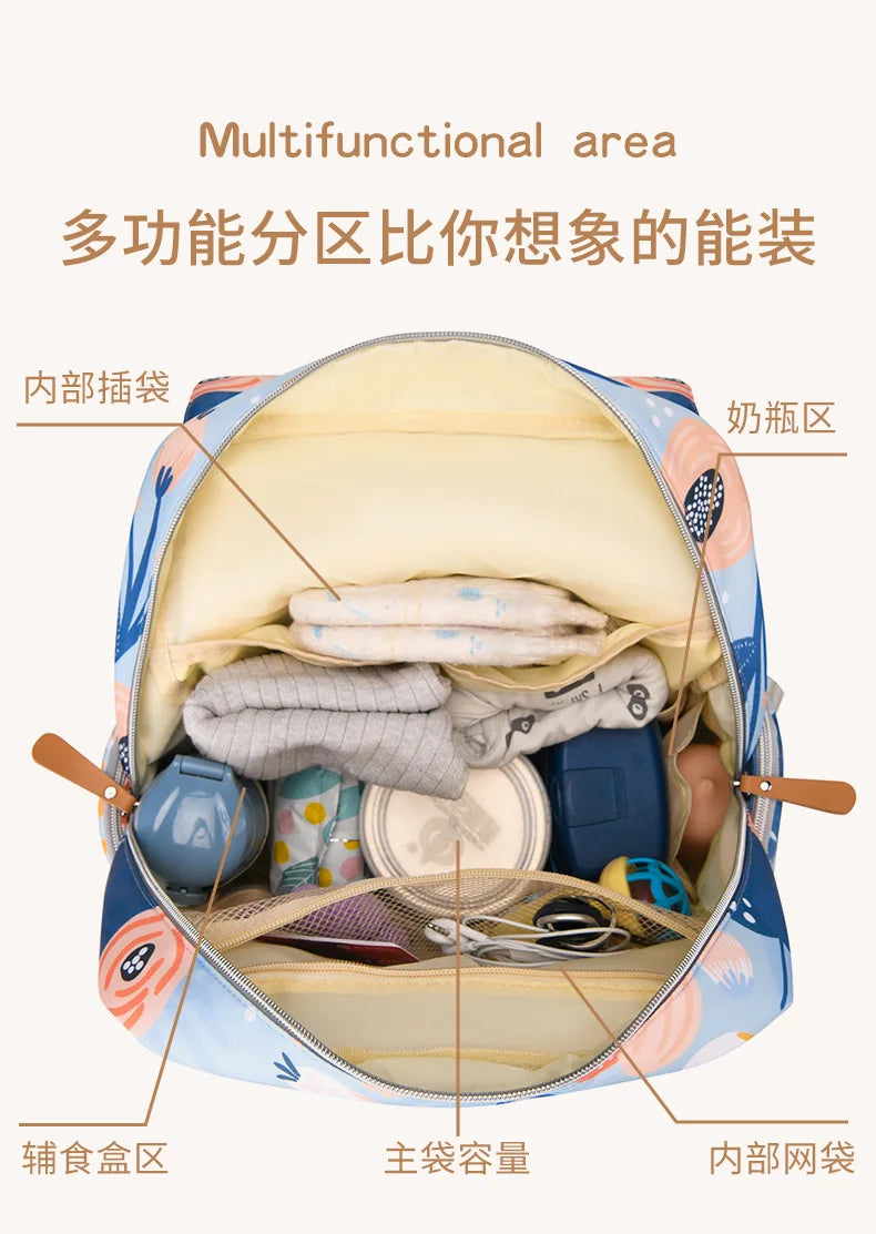 Mama Tasche Nylon gedruckt Mode multifunktion ale Mutter und Baby Taschen gehen Baby Reisen große Kapazität Mutter Tasche Wickelt aschen bebe