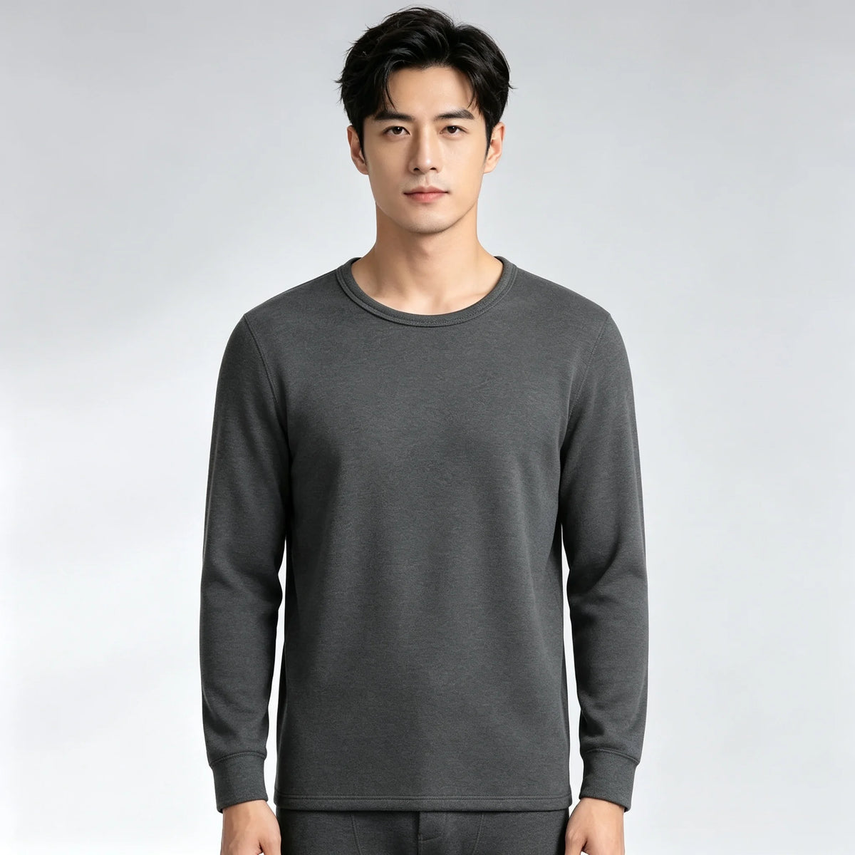 CHUANGERM Herren Herbst Winter Mode Rundhals Warme Langarm Thermo-Unterwäsche T-Shirt Unterhemd