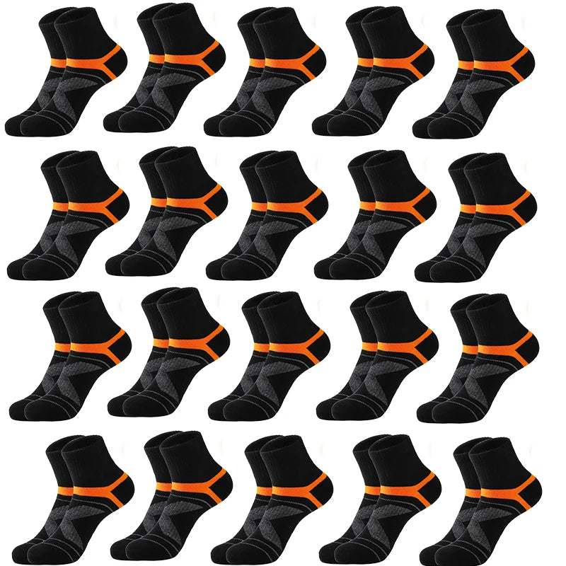 3/5/10/20 Paar Lot Herrensocken Schwarze Sportsocken Casual Run Herbst Winter Hochwertige atmungsaktive Herrensocken