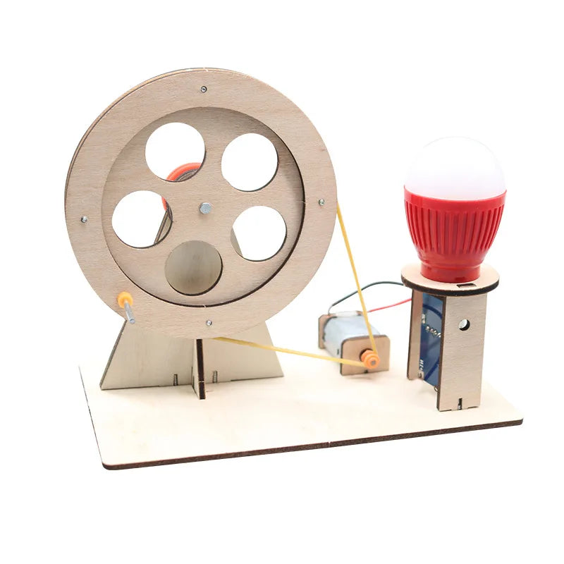 Mini DIY Handkurbel Generator Glühbirne STEM Wissenschaft Experiment Kit & Bildung Modell für Kinder Geschenk Spielzeug Lernprojekt