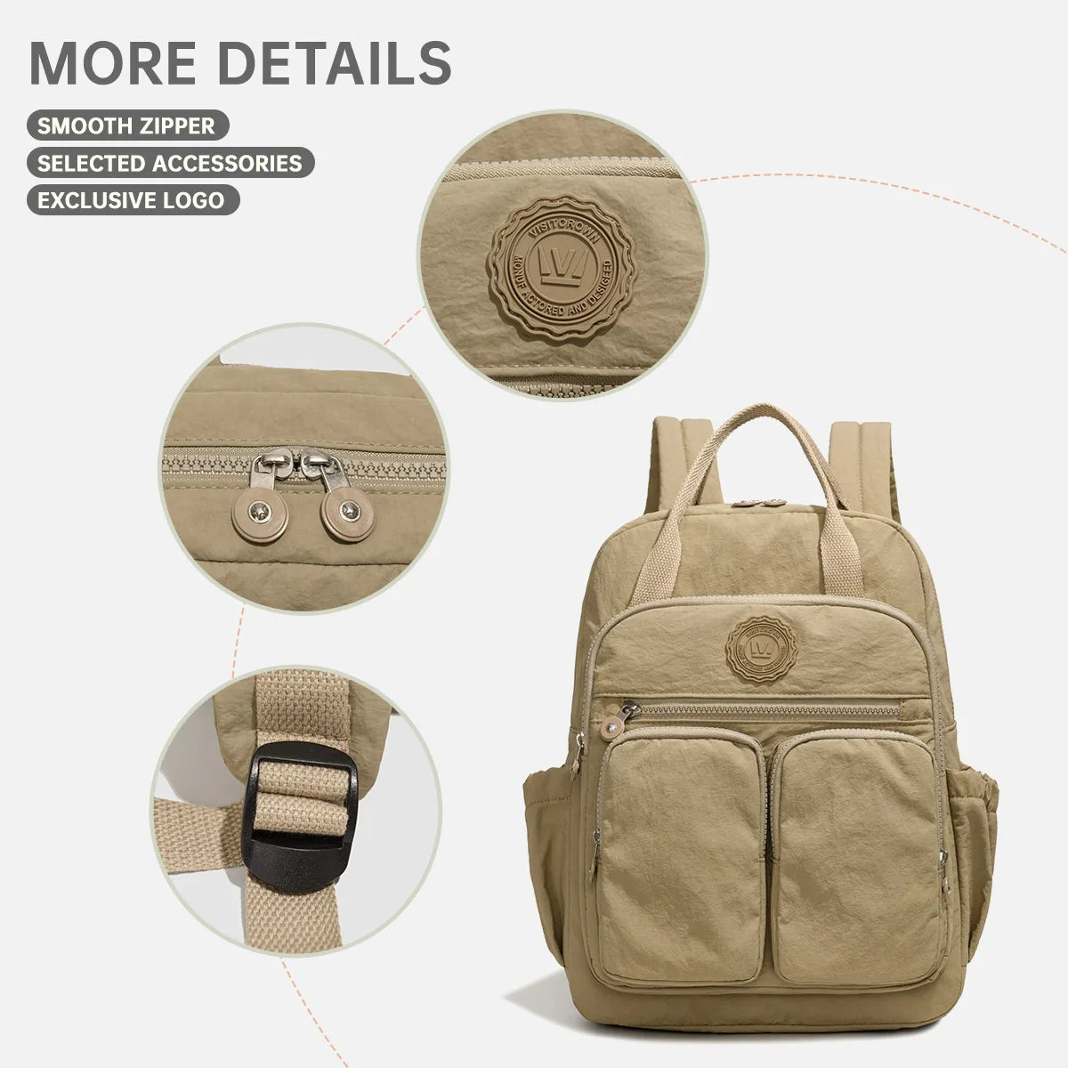 Mamatasche, Mutter- und Babytasche mit großem Fassungsvermögen, leichter Rucksack, Handtasche, multifunktionaler Outdoor-Rucksack zum Pendeln an Arbeit, Camping, Geschäftsreisen und Aufbewahrung