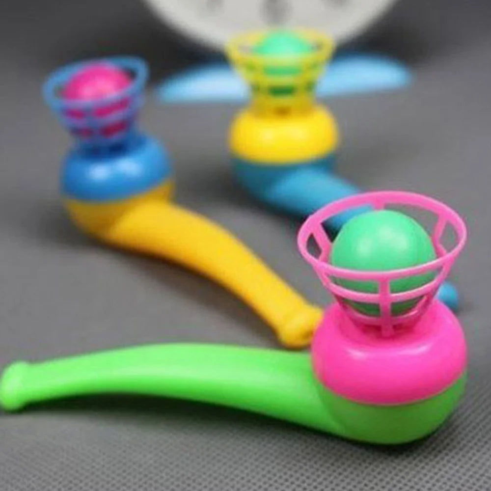3-teiliges Plastikrohr-Blasball-Spielzeug für Outdoor-Spiele, Gleichgewichtstraining und Lernspiele als lustige Geschenke