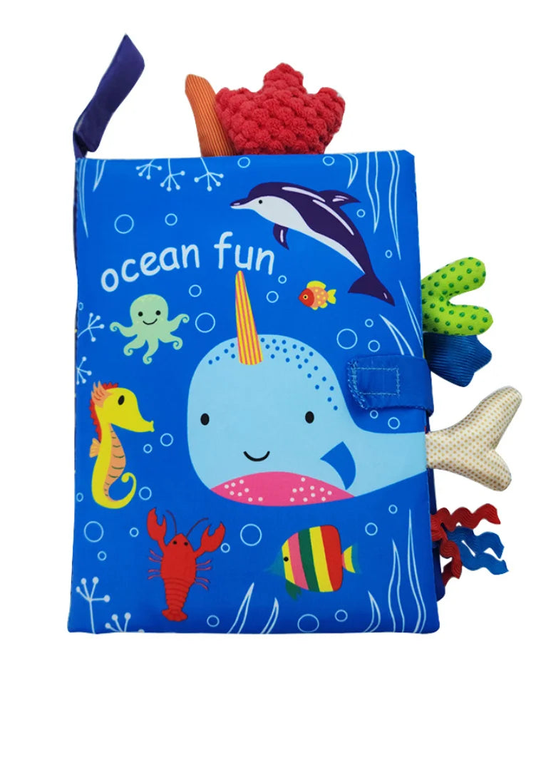 0-36M Baby Frühes Lernen Spielzeug Schwanz Tuch Buch eltern-kind-Interaktive Sound Papier Puzzle Tuch Buch rassel
