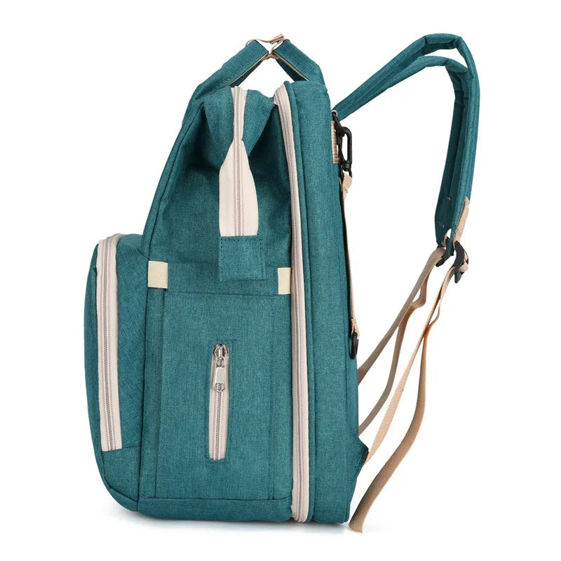 Mama Wickeltaschen Babybett Mutter Große Kapazität Windel Milchflasche Rucksäcke mit Wickelunterlage Praktische Baby-Stilltaschen Geschenk