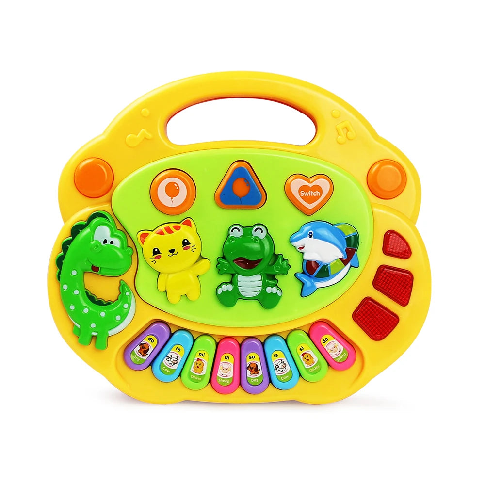 Kinder Cartoon Klavier Tastatur Spiel mit Tier Sounds Blinklicht Musik Baby Instrument Musik Spielzeug Pädagogisches Spielzeug Kinder Geschenke