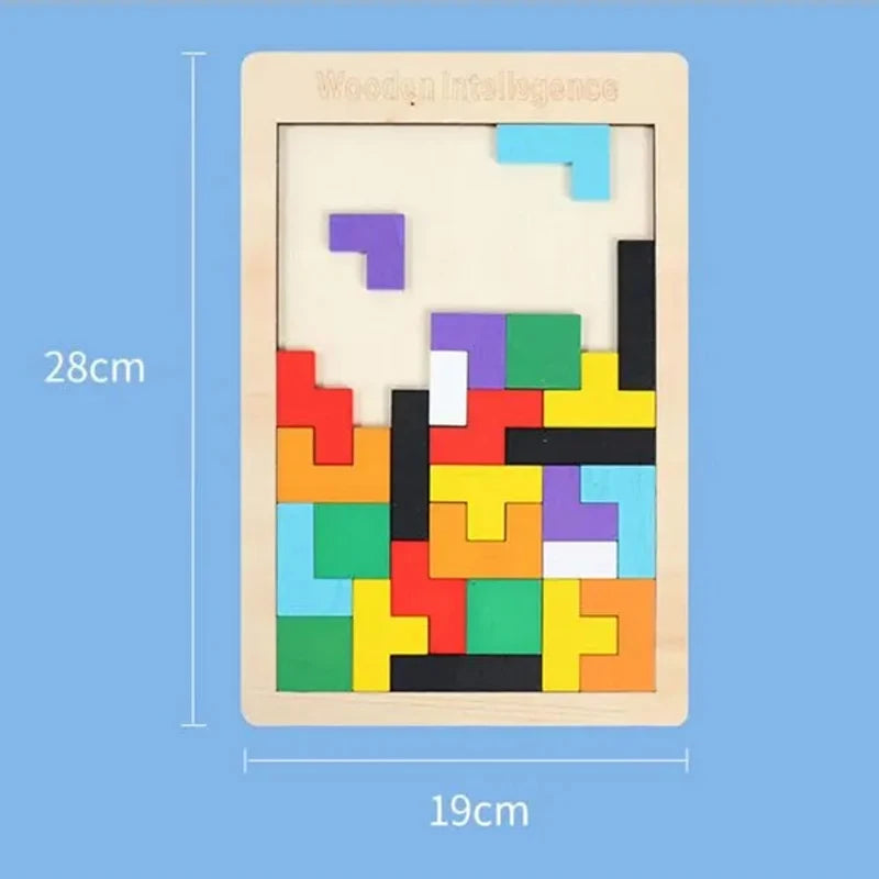 Hölzernes Tangram-Puzzle-Spielzeug