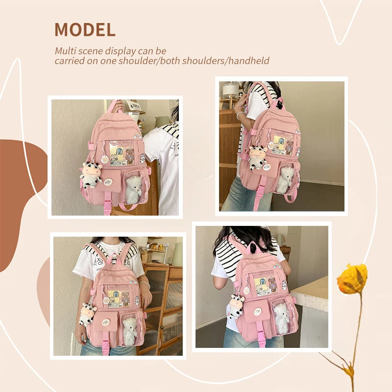 Cute Nylon Student Backpack
