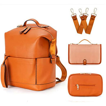 Mama Tasche Pu Mama Rucksack Mutter Baby Haut Leder Doppel Schulter Tasche Baby Windel Tasche Baby Reise Lagerung Tasche Kinderwagen Tasche
