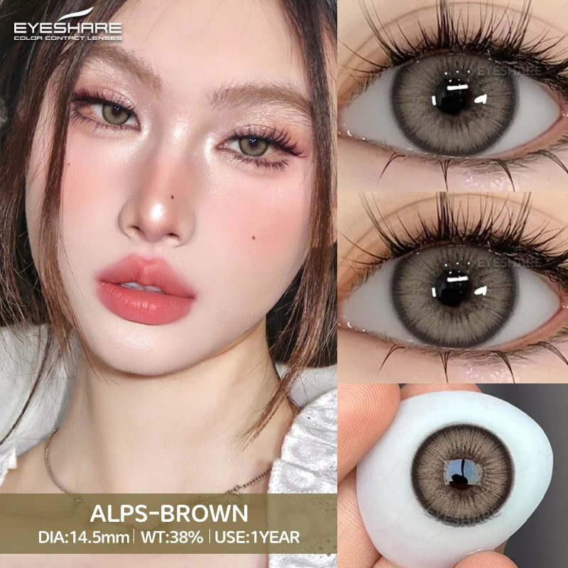 EYESHARE Beliebte farbige Kontaktlinse für Augen, schwarze Linse, Augenmode, braune Schönheit, farbige Schüler, graues Kontakt-blaues Augen-Make-up