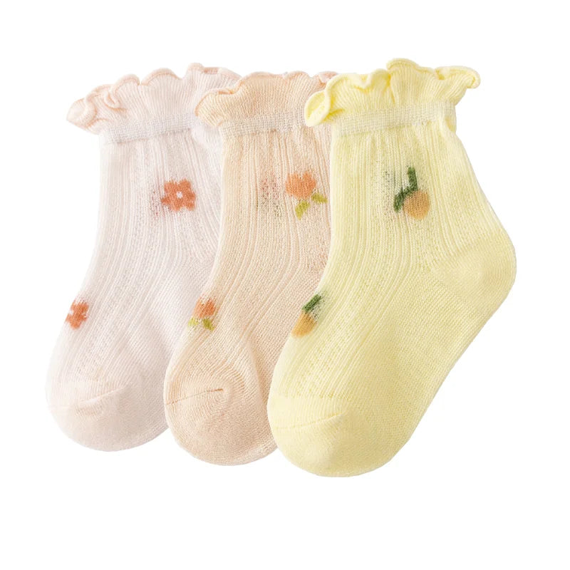 3 Paare/los Neue Neugeborenen Baby Socken Sommer Dünne Beiläufige Kinder Baby