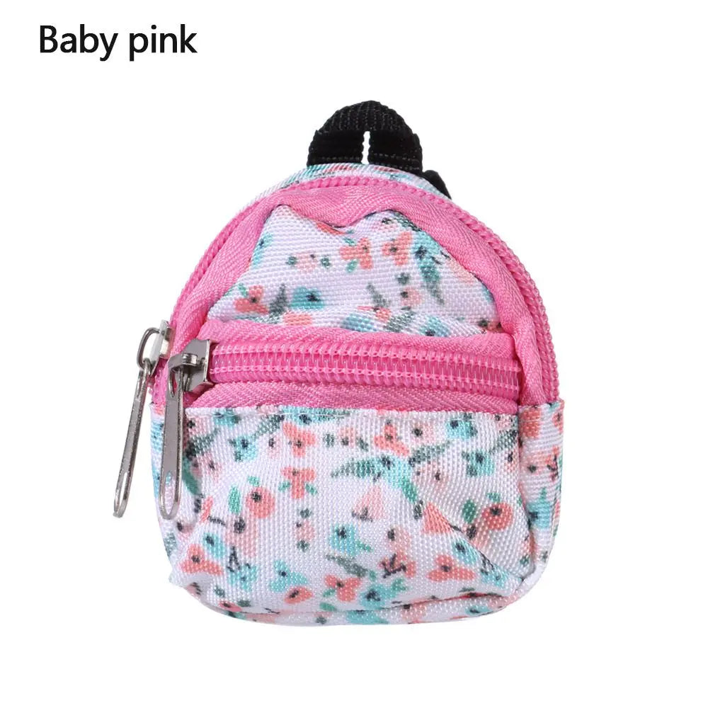 Puppen rucksäcke Puppe Minit aschen Mini Reiß verschluss Rucksack Puppen rucksack niedliche Schult aschen Puppen zubehör Spielzeug zubehör für Puppenspiel