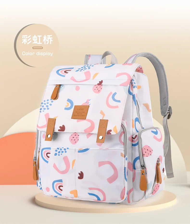 Mama Tasche Nylon gedruckt Mode multifunktion ale Mutter und Baby Taschen gehen Baby Reisen große Kapazität Mutter Tasche Wickelt aschen bebe