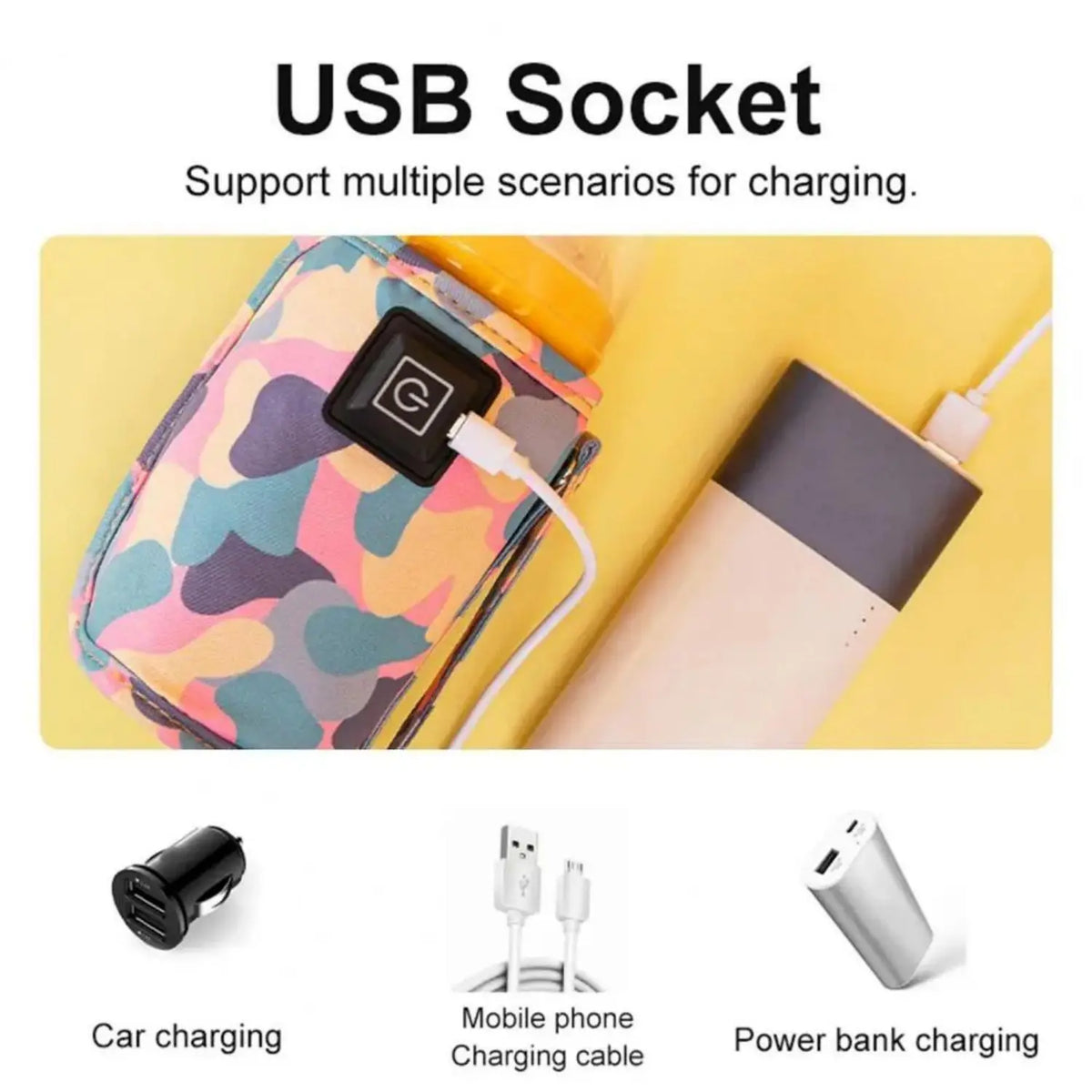 USB Milch Wasser Wärmer Reise Kinderwagen Isolierte Tasche Baby Still Flasche Heizung Sichere Kinder Liefert für Outdoor Winter