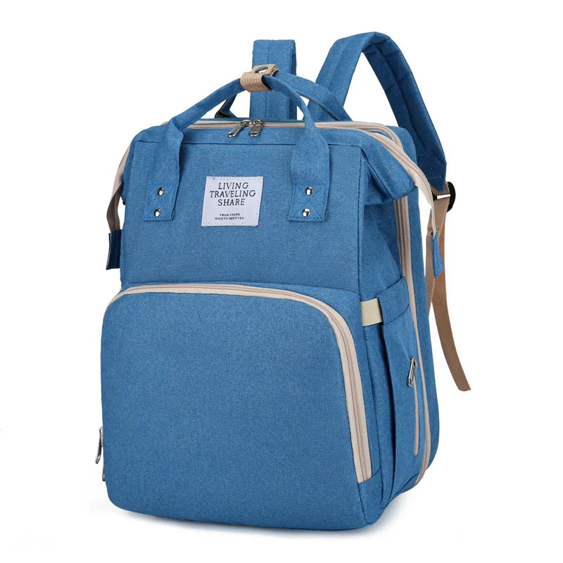 Mama Wickeltaschen Babybett Mutter Große Kapazität Windel Milchflasche Rucksäcke mit Wickelunterlage Praktische Baby-Stilltaschen Geschenk